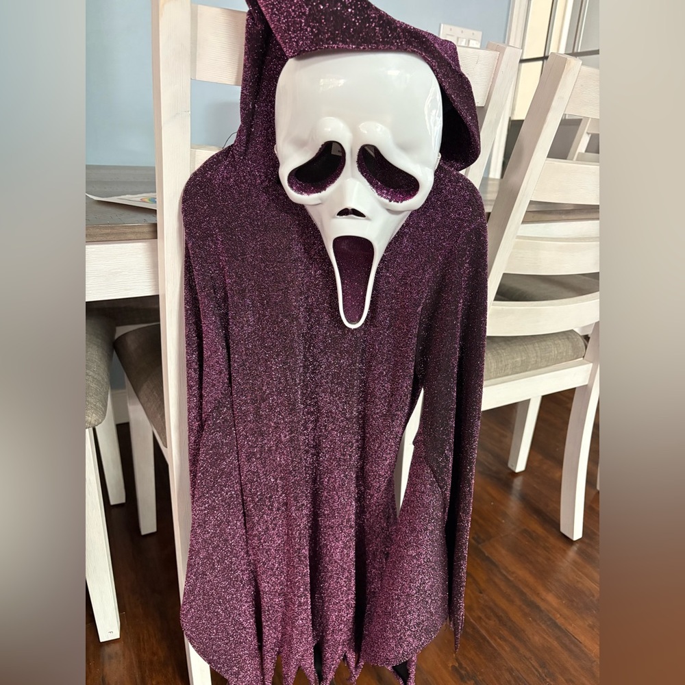 Spirit Shimmering Purple Costume with White Mask